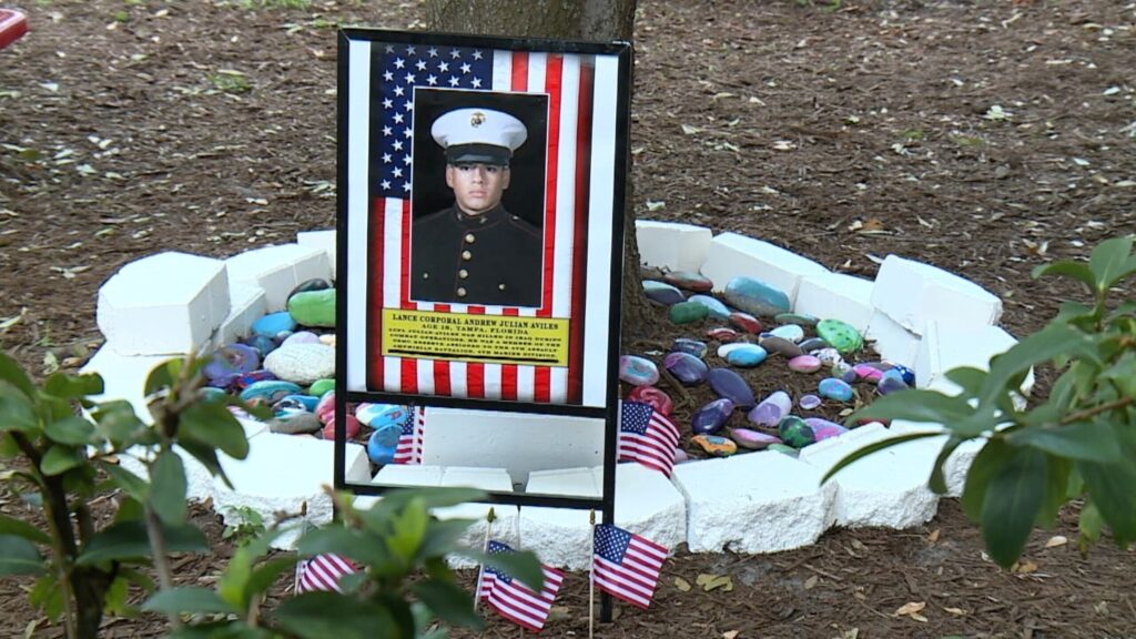 Honoring fallen marines with 'Warrior Garden'